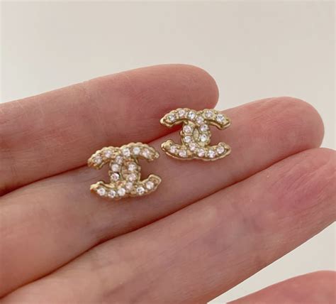 small cc chanel earrings|authentic chanel cc earrings.